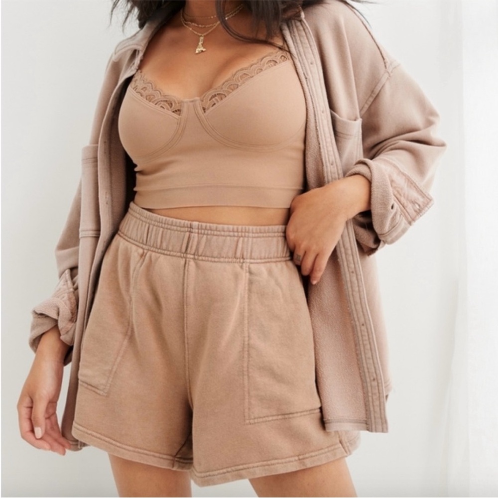 Aerie Lumber Jane Fleece Shorts